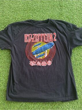 Led Zeppelin II Graphic Band T-Shirt Black Large